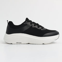 Liquids - Velocity Breeze Memory Foam (Lace-Up) - Black (White Sole)