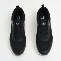 Liquids - Velocity Breeze Memory Foam (Lace-Up) - Black (White Sole)