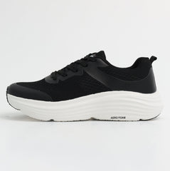 Liquids - Velocity Breeze Memory Foam (Lace-Up) - Black (White Sole)
