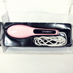 ACEVIVI Digital Anti Static Ceramic Hair Straightener Heating Detangling Hair Brush Paddle Brush for Faster Straightening Styling